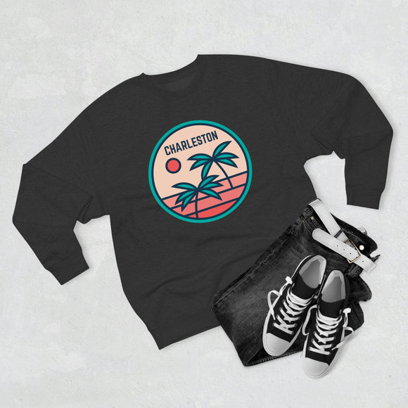 Premium Charleston, South Carolina Crewneck Sweatshirt - Retro Unisex Sweatshirt
