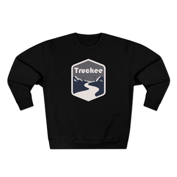 Buy black Premium Truckee, California Crewneck Sweatshirt - Retro Unisex Sweatshirt