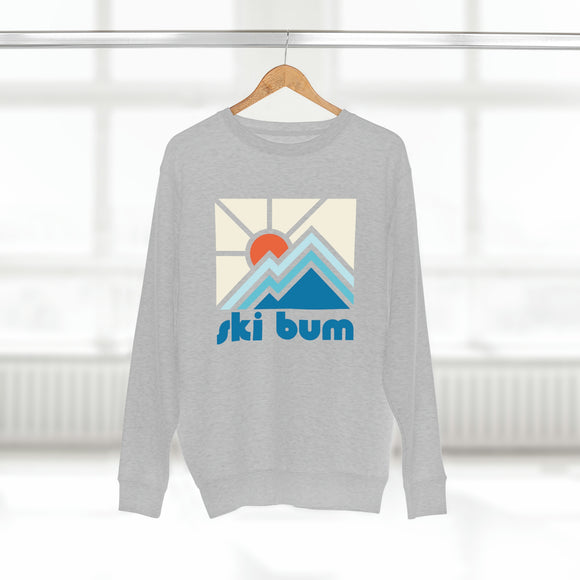 Premium Ski Bum Crewneck Sweatshirt - Retro Unisex Sweatshirt