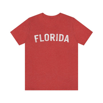 Buy heather-red Florida T-Shirt - Paint Text Unisex Florida Shirt