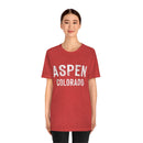 Aspen, Colorado Shirt - Paint Text Unisex Aspen T-Shirt-2