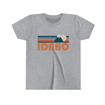 Idaho Youth T-Shirt - Retro Mountain Idaho Kid's TShirt