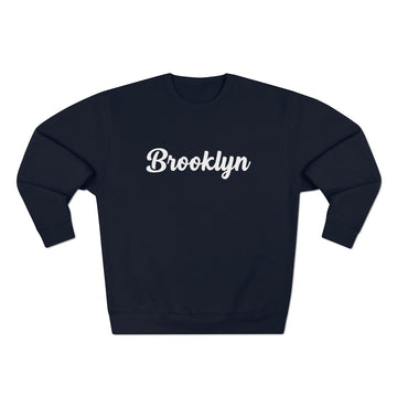 Buy navy Premium Brooklyn Sweatshirt - Unisex Premium Crewneck Brooklyn, New York Sweatshirt