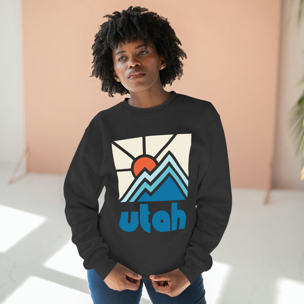 Premium Utah Crewneck Sweatshirt - Retro Unisex Sweatshirt