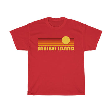 Buy red Sanibel Island, Florida T-Shirt - Unisex Retro Sanibel Island Shirt