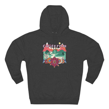Buy charcoal-heather Premium California Hoodie - Boho Unisex Sweatshirt