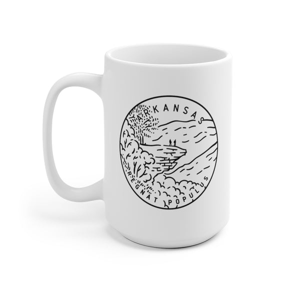 Arkansas Mug - State Design White Ceramic Arkansas Mug (11oz & 15oz)