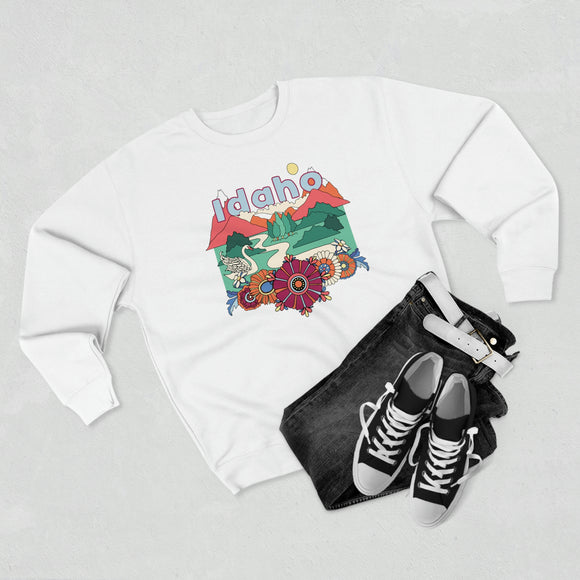 Premium Idaho Crewneck Sweatshirt - Retro Unisex Sweatshirt