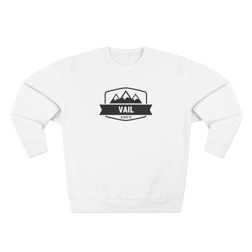 Buy white Premium Vail, Colorado Crewneck Sweatshirt - Retro Unisex Sweatshirt