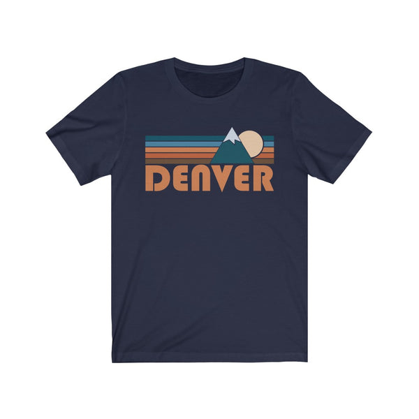Denver, Colorado T-Shirt - Retro Mountain Adult Unisex Denver T Shirt