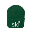 Ski Knit Beanie - Adult Embroidered Snowflake Ski Knit Hat-2