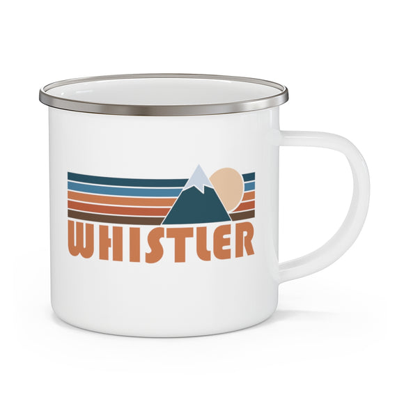 Whistler, Canada Camp Mug - Retro Mountain Enamel Campfire Whistler Mug