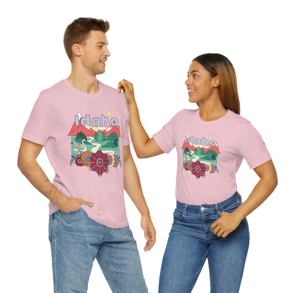 Idaho Shirt, Idaho Retro T-Shirt, Hippie Style Idaho tee, Idaho Mountain Shirt