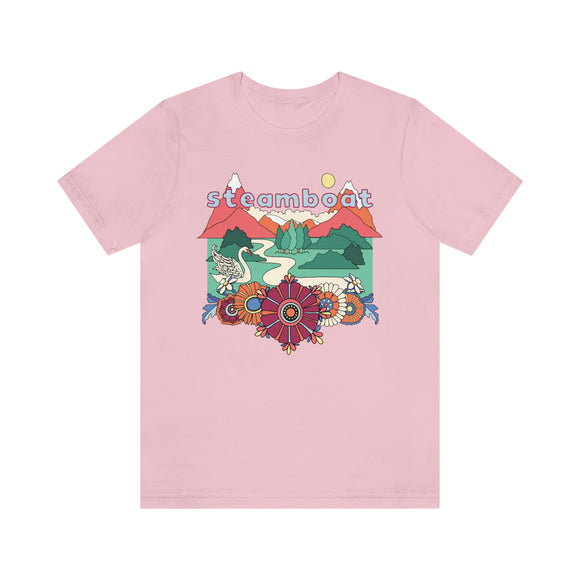 Steamboat Shirt, Colorado Retro T-Shirt, Hippie Style Colorado tee, Steamboat Mountain Shirt
