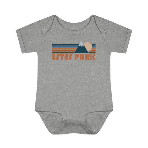 Estes Park Baby Bodysuit - Retro Mountain Estes Park, Colorado Baby Bodysuit