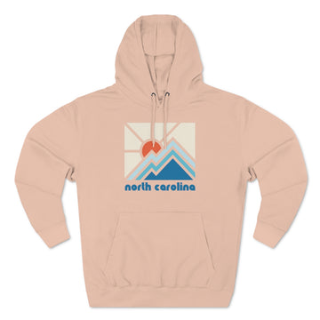 Buy pale-pink Premium North Carolina Hoodie - Min Mountain Unisex Sweatshirt