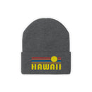 Hawaii Beanie - Adult Embroidered Retro Sunset Hawaii Knit Hat-5