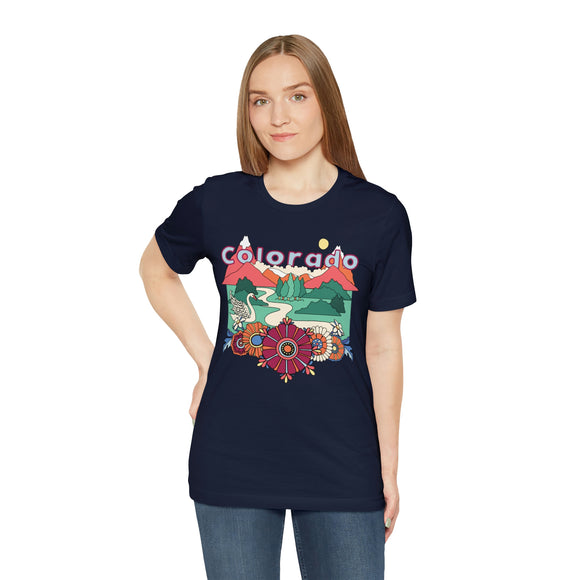 Colorado Shirt, Colorado Retro T-Shirt, Hippie Style Colorado tee, Colorado Mountain Shirt