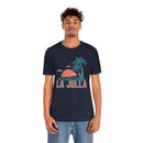La Jolla, California T-Shirt - Retro Palm Tree & Beach Unisex La Jolla Shirt-60