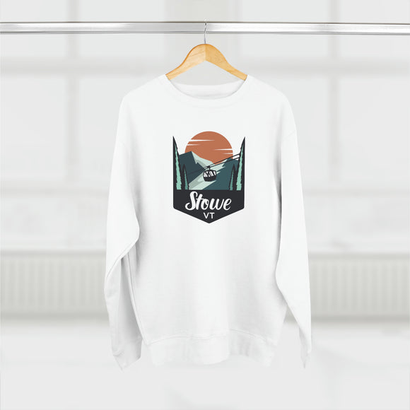 Premium Stowe, Vermont Crewneck Sweatshirt - Retro Unisex Sweatshirt