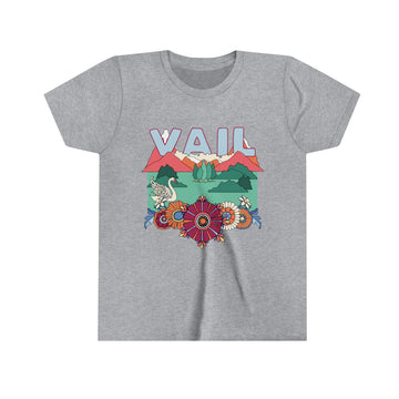 Buy athletic-heather Vail Youth T-Shirt - Boho Colorado Kid's TShirt