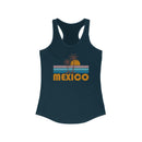 Mexico Women's Tank - Retro Palm Tree Women's Racerback Mexico Tank Top-1