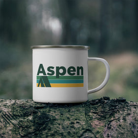 Aspen, Colorado Camp Mug - Retro Camping Aspen Mug