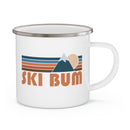 Ski Bum Camp Mug - Retro Mountain Enamel Campfire Ski Bum Mug-3