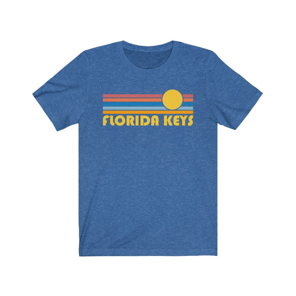 Florida Keys, Florida T-Shirt - Retro Sunrise Adult Unisex Florida Keys T Shirt