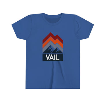 Buy true-royal Vail Youth T-Shirt - Mountain Lines Colorado Kid's TShirt