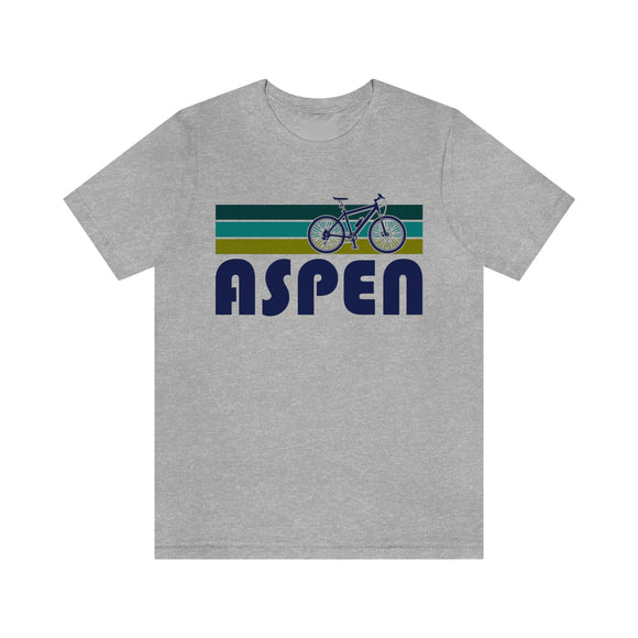 Aspen T-Shirt - Retro Mountain Bike Adult Unisex Aspen, Colorado T Shirt