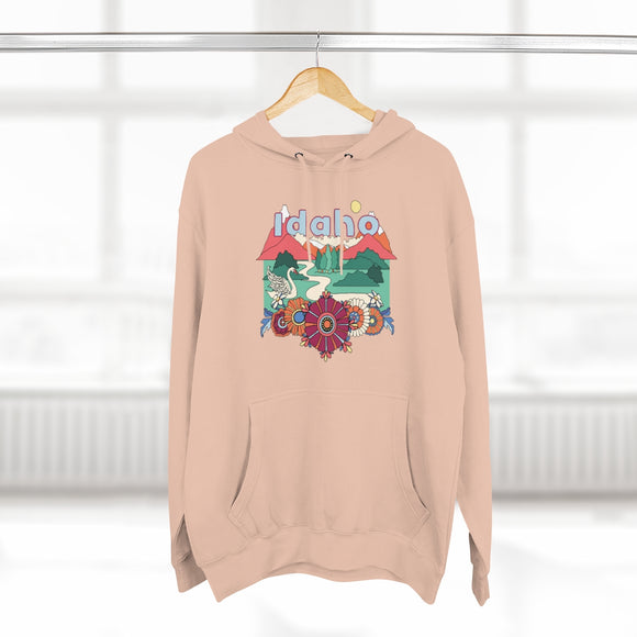 Premium Idaho Hoodie - Boho Unisex Sweatshirt