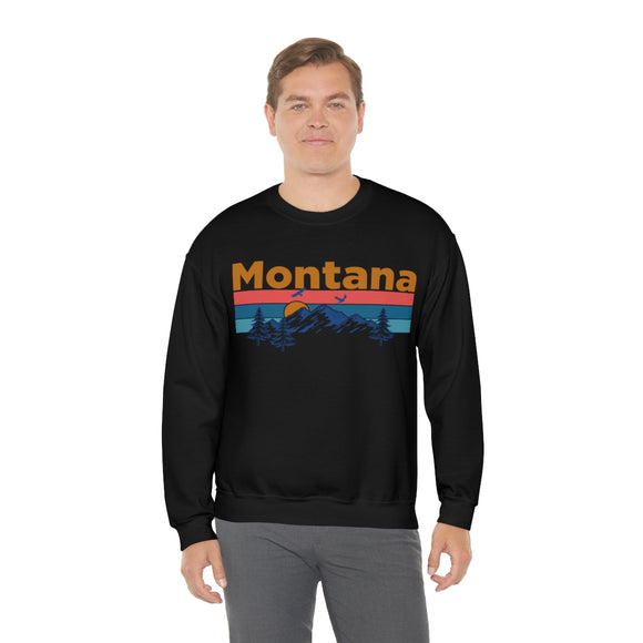 Montana Sweatshirt - Mountain & Birds Unisex