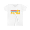 Austin Youth T-Shirt - Retro Sun Texas Kid's TShirt