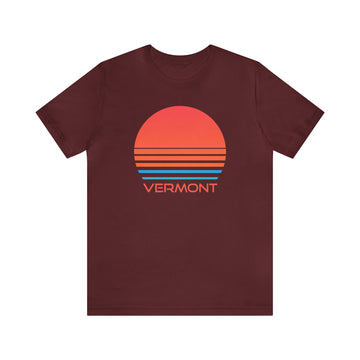 Buy maroon Vermont T-Shirt - Retro 80s Unisex Vermont Shirt