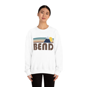 Bend, Oregon Sweatshirt - Fall Retro Mountain Unisex Crewneck Bend Sweatshirt
