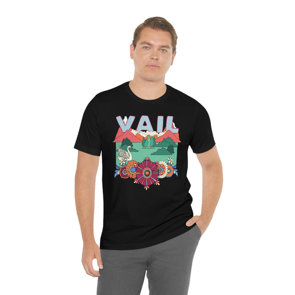 Vail Shirt, Colorado Retro T-Shirt, Hippie Style Colorado tee, Vail Mountain Shirt