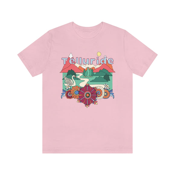 Telluride T-Shirt - Retro Mountain / Hippie Style Telluride, Colorado Shirt