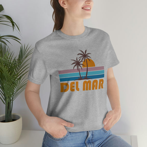 Del Mar, California T-Shirt - Retro Palm Tree Unisex Del Mar Shirt