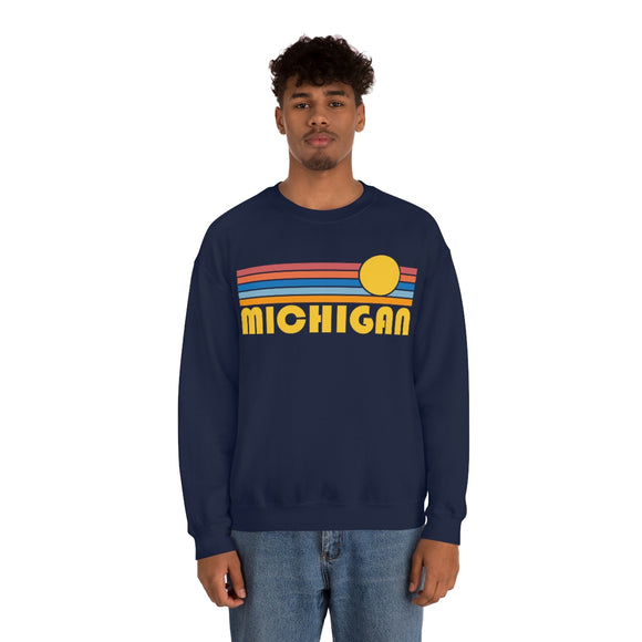 Michigan Sweatshirt - Retro Sunrise Unisex