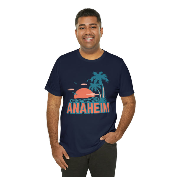 Anaheim, California T-Shirt - Retro Palm Tree & Beach Unisex Anaheim Shirt