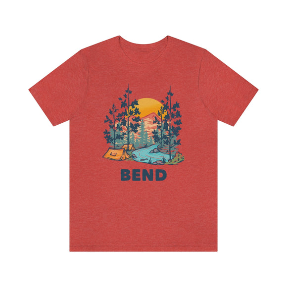 Bend, Oregon T-Shirt - Mountain Illustration Bend Washington Shirt