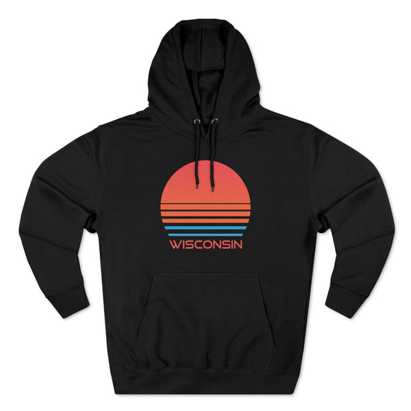 Premium Wisconsin Hoodie - Retro 80s Unisex Sweatshirt
