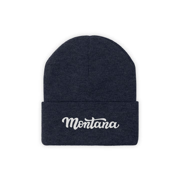 Montana Beanie - Adult Hand Lettered Embroidered Montana Knit Hat