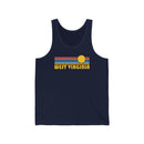 West Virginia Tank Top - Unisex West Virginia Tank Top Retro Sun-1