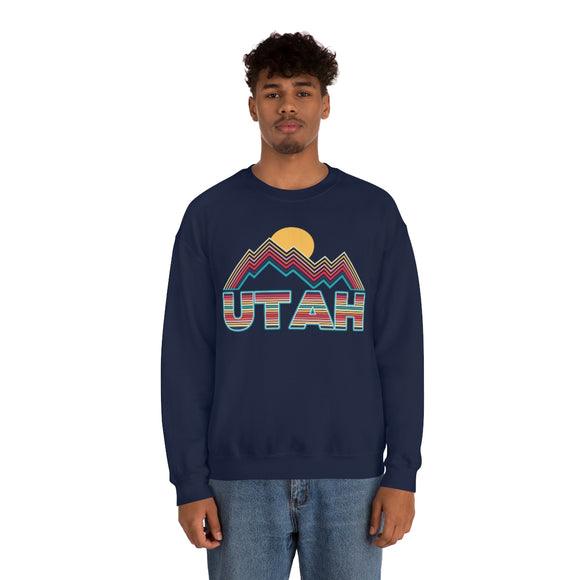 Utah Sweatshirt Mountain - Retro Unisex Mountain
