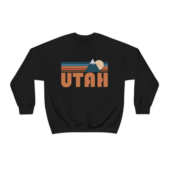 Utah Sweatshirt - Retro Mountain Crewneck Utah Sweatshirt