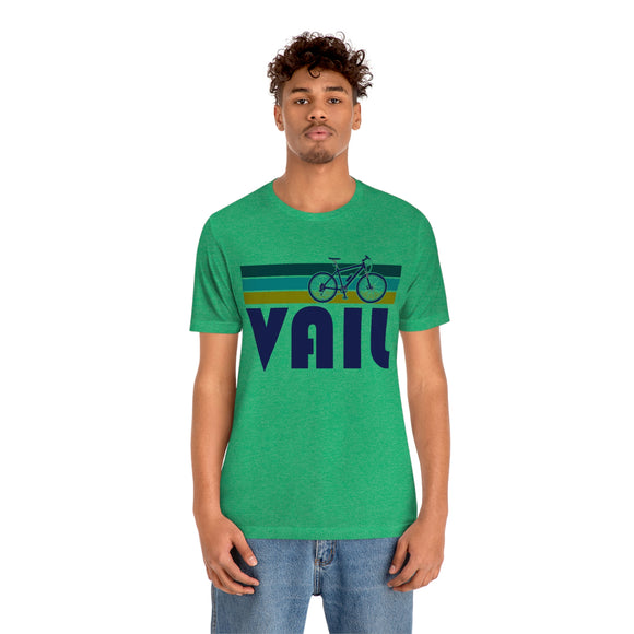 Vail T-Shirt - Retro Mountain Bike Adult Unisex Vail, Colorado T Shirt