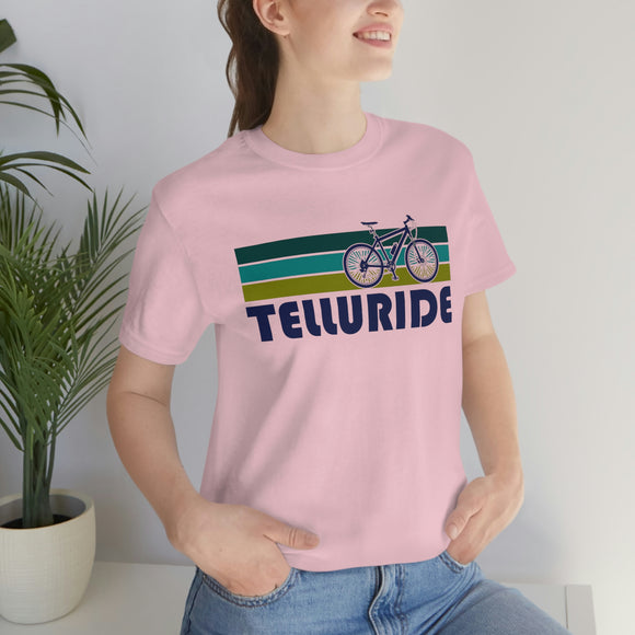 Telluride T-Shirt - Retro Mountain Bike Adult Unisex Telluride, Colorado T Shirt