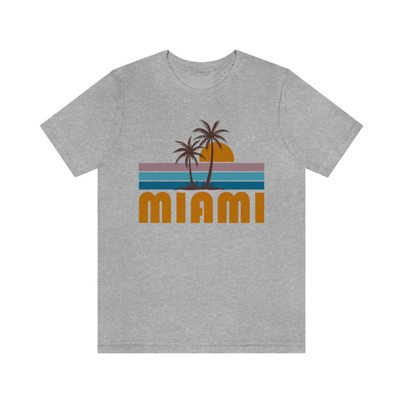 Miami, Florida T-Shirt - Retro Palm Tree Unisex Miami Shirt